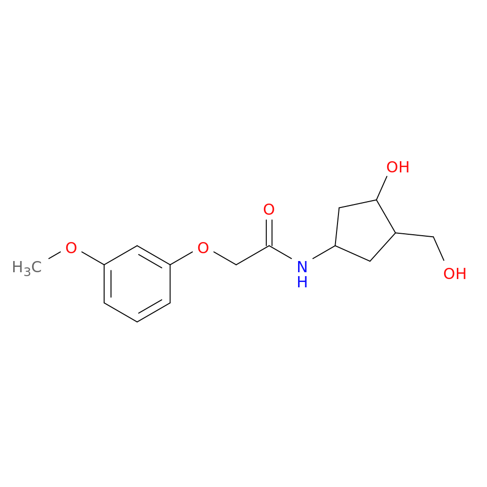 N-[3-hydroxy-4-(hydroxymethyl)cyclopentyl]-2-(3-methoxyphenoxy)acetamide