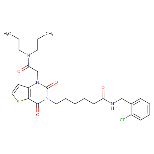 N-[(2-chlorophenyl)methyl]-6-{1-[(dipropylcarbamoyl)methyl]-2,4-dioxo-1H,2H,3H,4H-thieno[3,2-d]pyrimidin-3-yl}hexanamide