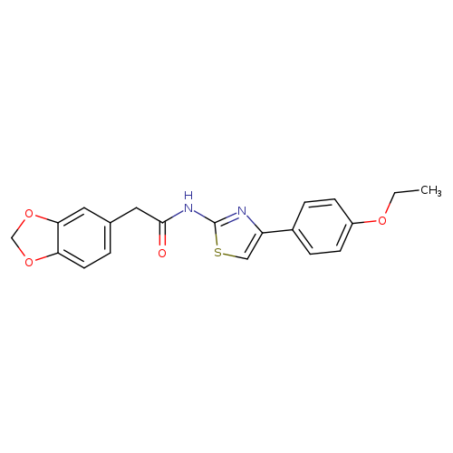 2-(2H-1,3-benzodioxol-5-yl)-N-[4-(4-ethoxyphenyl)-1,3-thiazol-2-yl]acetamide