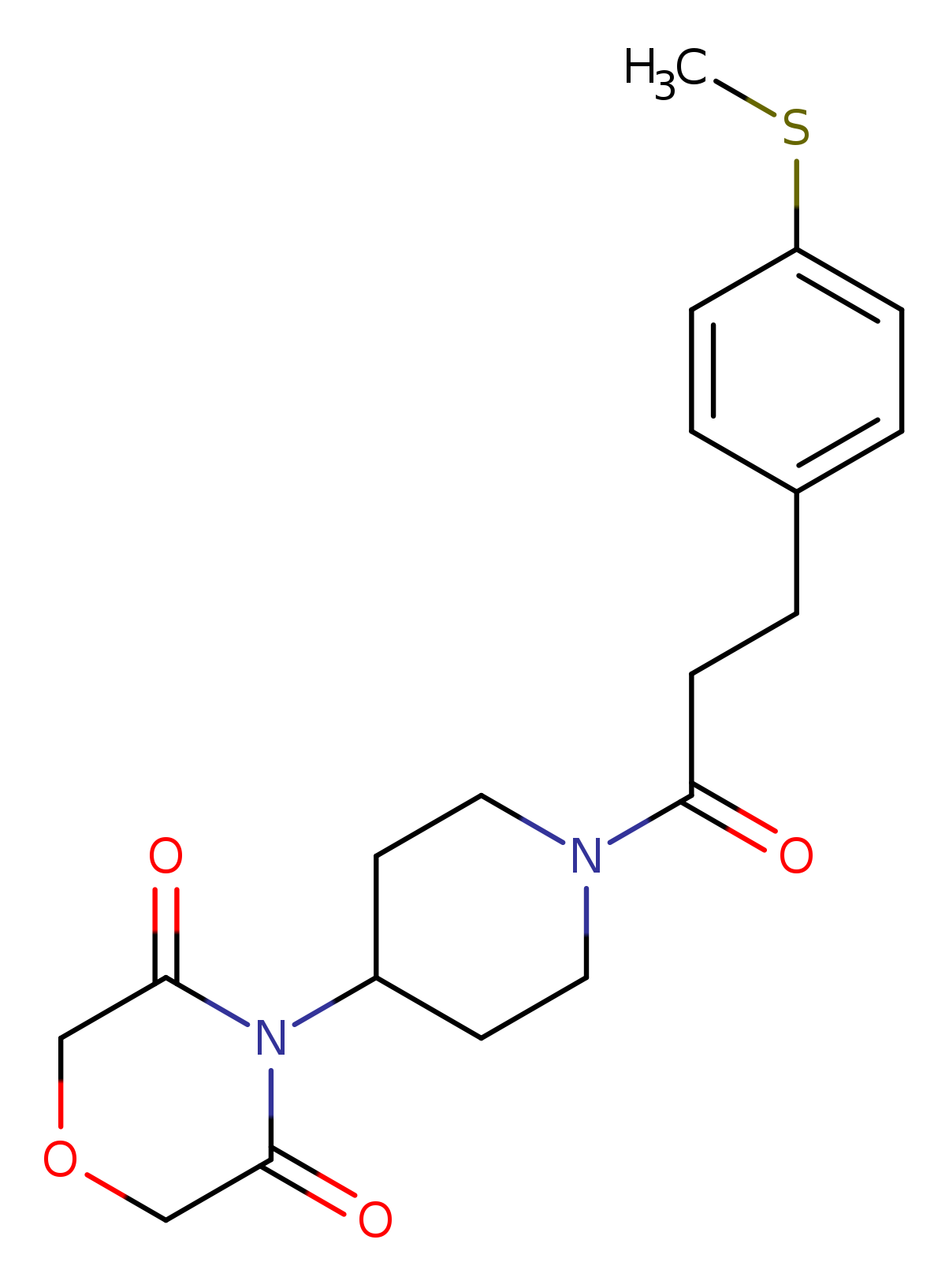 4-(1-{3-[4-(methylsulfanyl)phenyl]propanoyl}piperidin-4-yl)morpholine-3,5-dione