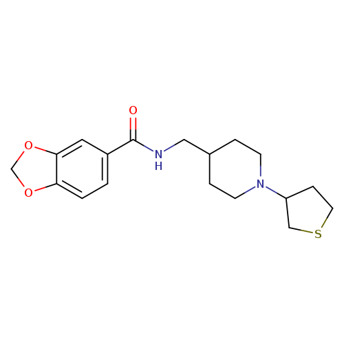 N-{[1-(thiolan-3-yl)piperidin-4-yl]methyl}-2H-1,3-benzodioxole-5-carboxamide