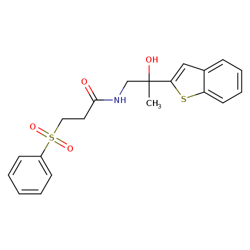 3-(benzenesulfonyl)-N-[2-(1-benzothiophen-2-yl)-2-hydroxypropyl]propanamide