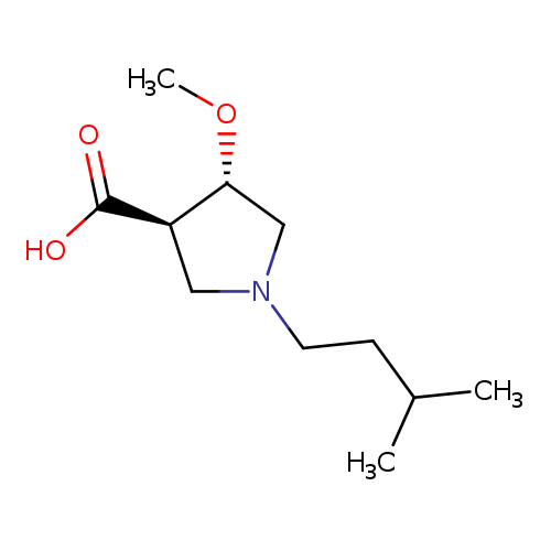 (3R,4S)-4-Methoxy-1-(3-methylbutyl)pyrrolidine-3-carboxylic acid