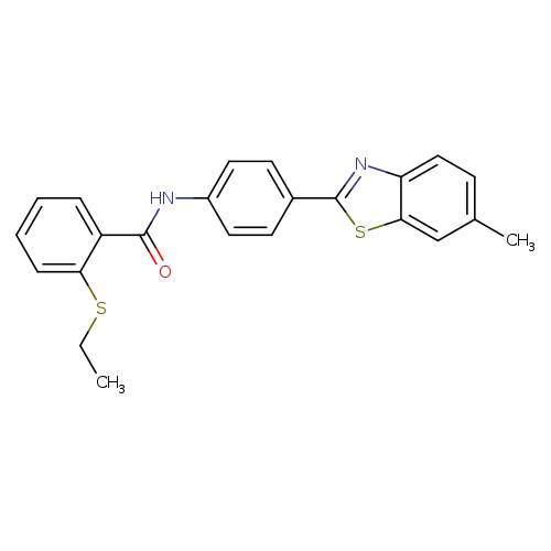 2-(ethylsulfanyl)-N-[4-(6-methyl-1,3-benzothiazol-2-yl)phenyl]benzamide