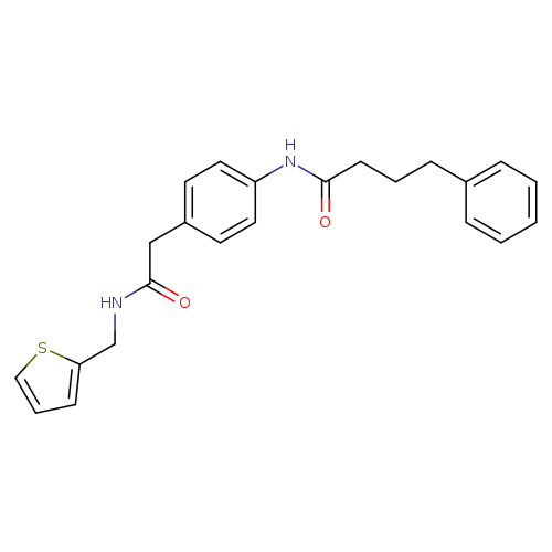 4-phenyl-N-[4-({[(thiophen-2-yl)methyl]carbamoyl}methyl)phenyl]butanamide