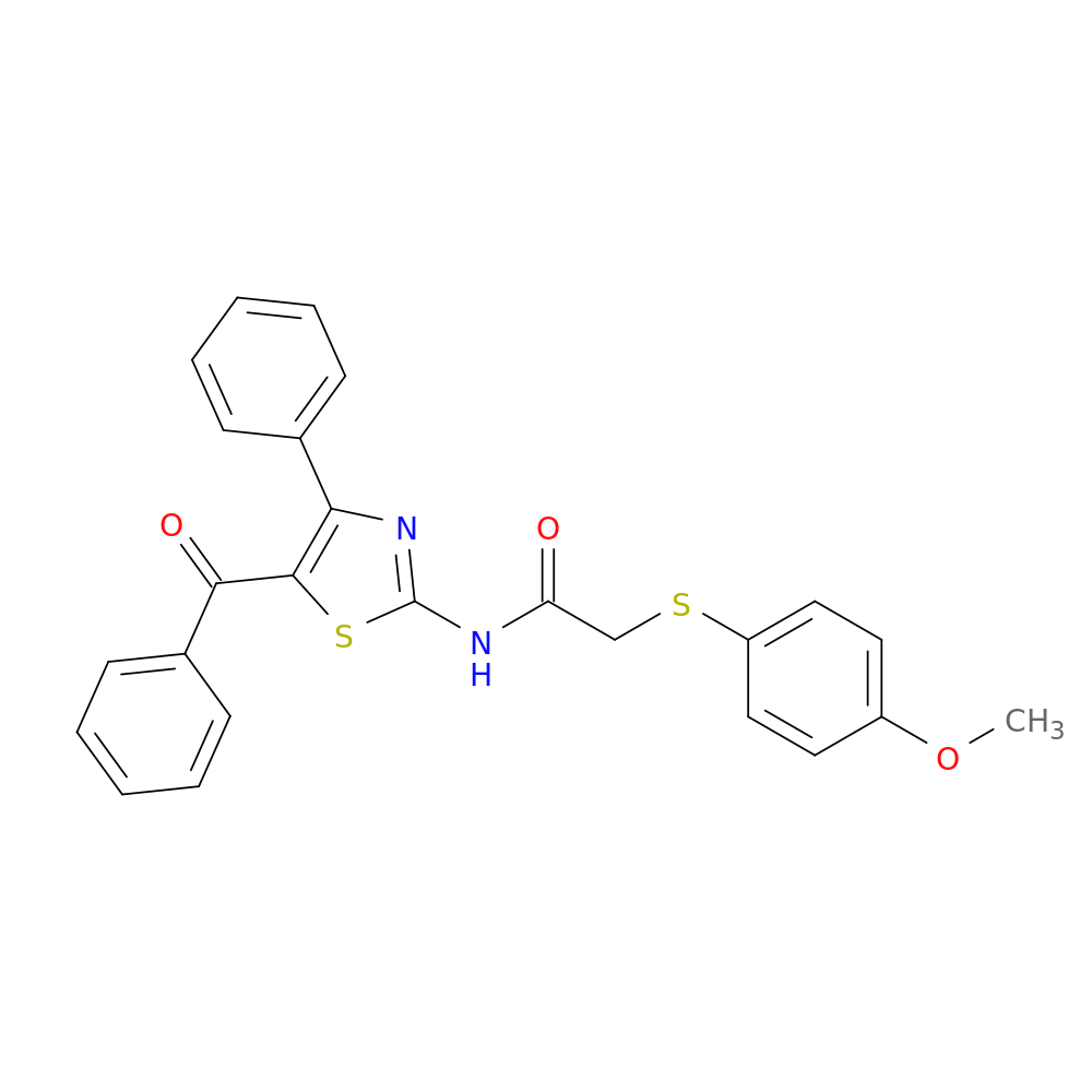 N-(5-benzoyl-4-phenyl-1,3-thiazol-2-yl)-2-[(4-methoxyphenyl)sulfanyl]acetamide