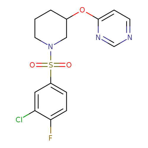 4-{[1-(3-chloro-4-fluorobenzenesulfonyl)piperidin-3-yl]oxy}pyrimidine
