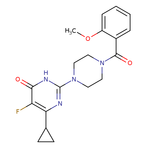 6-cyclopropyl-5-fluoro-2-[4-(2-methoxybenzoyl)piperazin-1-yl]-3,4-dihydropyrimidin-4-one