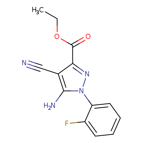 Ethyl 5-amino-4-cyano-1-(2-fluorophenyl)pyrazole-3-carboxylate