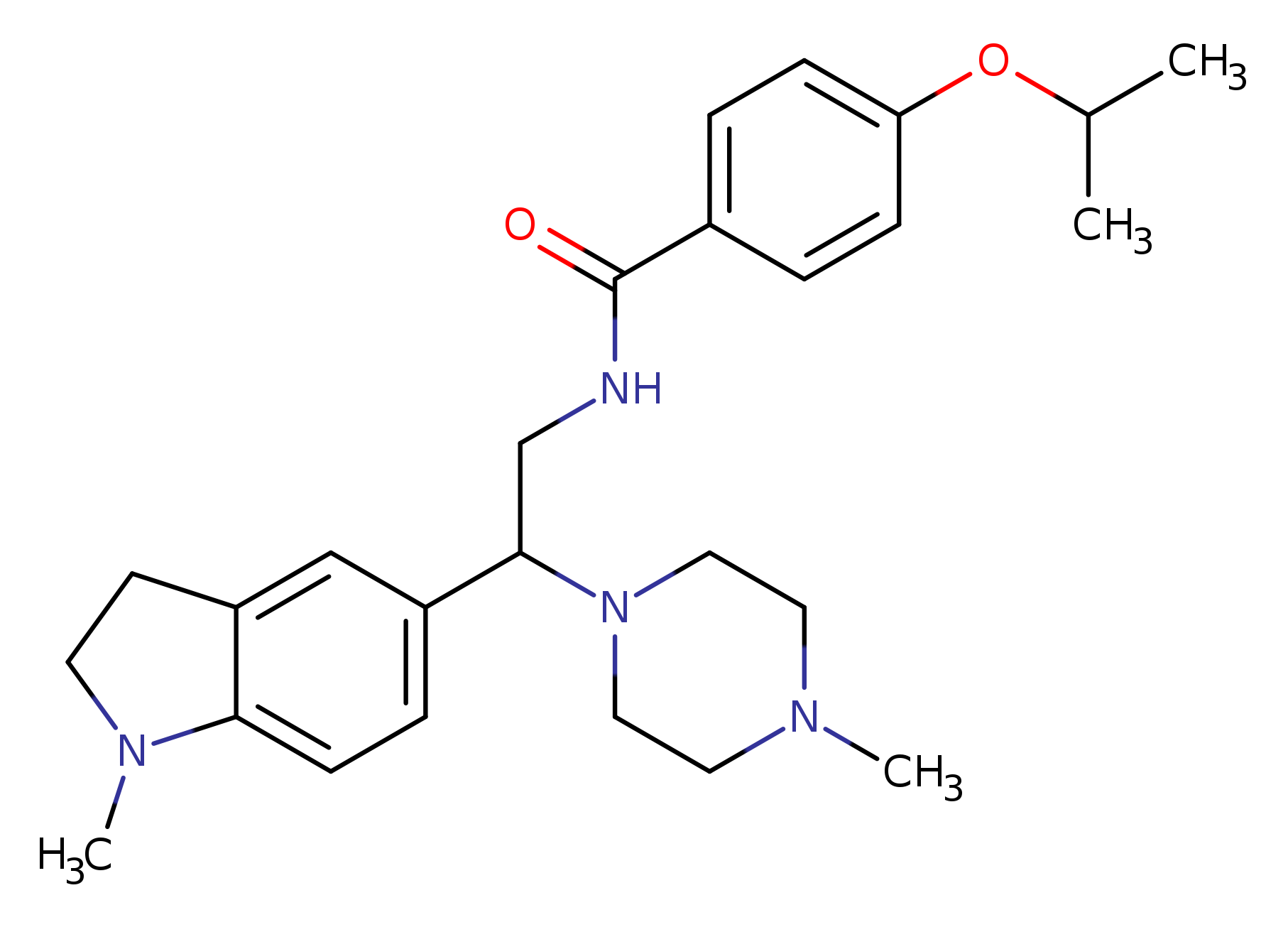N-[2-(1-methyl-2,3-dihydro-1H-indol-5-yl)-2-(4-methylpiperazin-1-yl)ethyl]-4-(propan-2-yloxy)benzamide