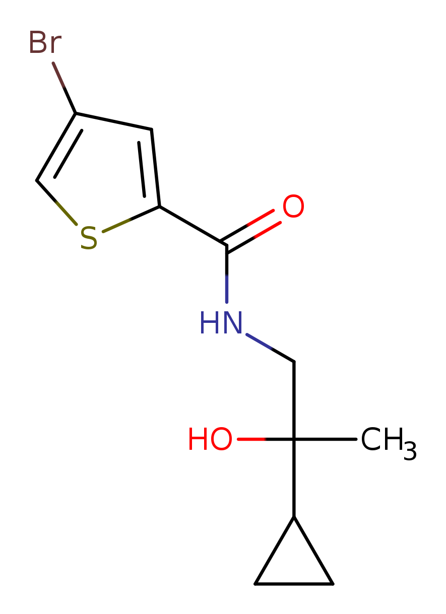 4-bromo-N-(2-cyclopropyl-2-hydroxypropyl)thiophene-2-carboxamide