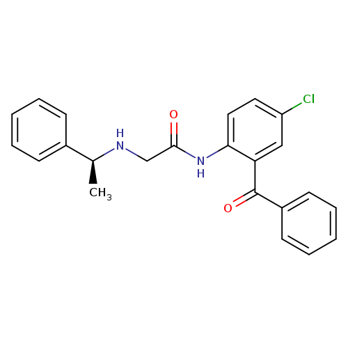 N-(2-benzoyl-4-chlorophenyl)-2-{[(1S)-1-phenylethyl]amino}acetamide