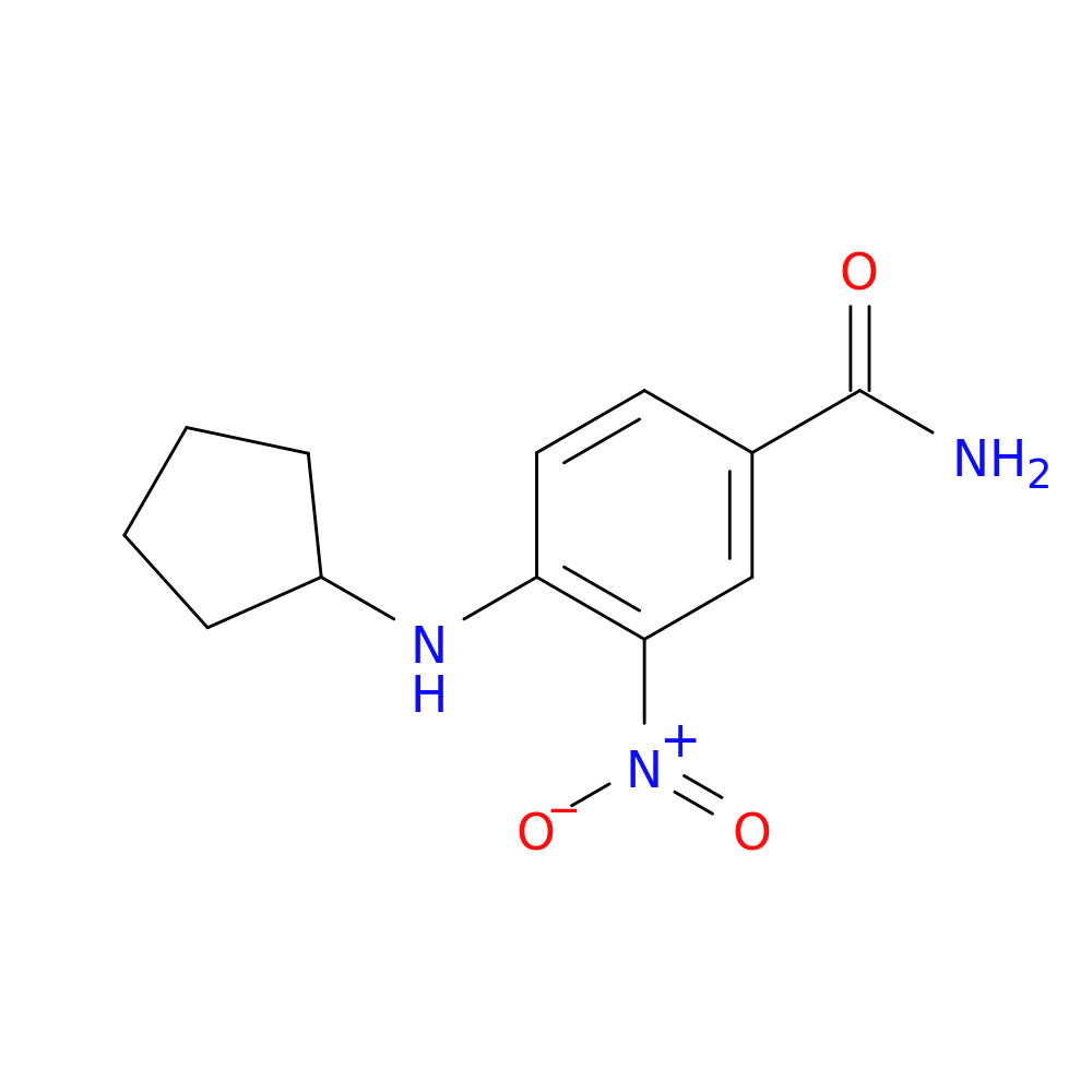 4-(cyclopentylamino)-3-nitrobenzamide