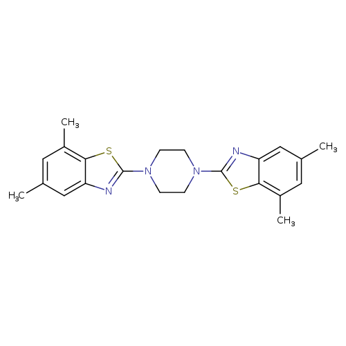 2-[4-(5,7-dimethyl-1,3-benzothiazol-2-yl)piperazin-1-yl]-5,7-dimethyl-1,3-benzothiazole