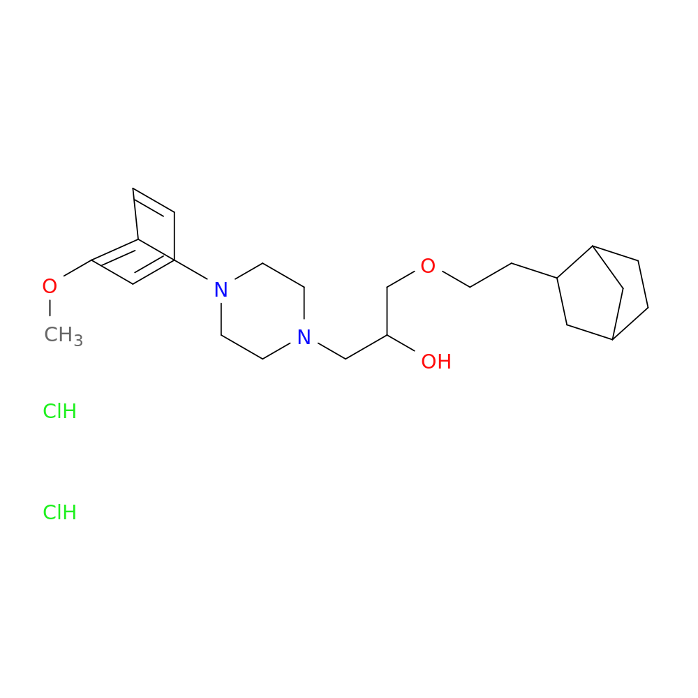 1-(2-{bicyclo[2.2.1]heptan-2-yl}ethoxy)-3-[4-(2-methoxyphenyl)piperazin-1-yl]propan-2-ol dihydrochloride