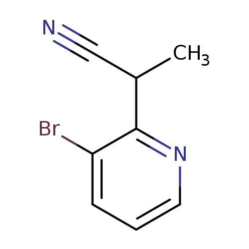 2-(3-bromopyridin-2-yl)propanenitrile