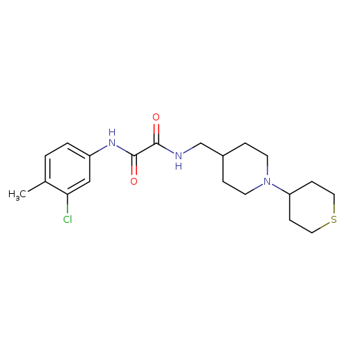 N'-(3-chloro-4-methylphenyl)-N-{[1-(thian-4-yl)piperidin-4-yl]methyl}ethanediamide