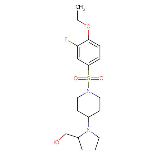 {1-[1-(4-ethoxy-3-fluorobenzenesulfonyl)piperidin-4-yl]pyrrolidin-2-yl}methanol