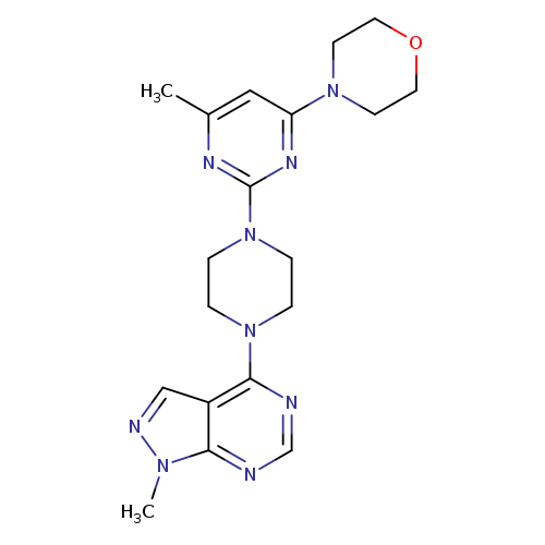 4-[6-methyl-2-(4-{1-methyl-1H-pyrazolo[3,4-d]pyrimidin-4-yl}piperazin-1-yl)pyrimidin-4-yl]morpholine