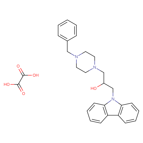 1-(4-benzylpiperazin-1-yl)-3-(9H-carbazol-9-yl)propan-2-ol; oxalic acid