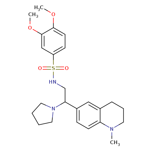 3,4-dimethoxy-N-[2-(1-methyl-1,2,3,4-tetrahydroquinolin-6-yl)-2-(pyrrolidin-1-yl)ethyl]benzene-1-sulfonamide