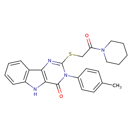 3-(4-methylphenyl)-2-{[2-oxo-2-(piperidin-1-yl)ethyl]sulfanyl}-3H,4H,5H-pyrimido[5,4-b]indol-4-one