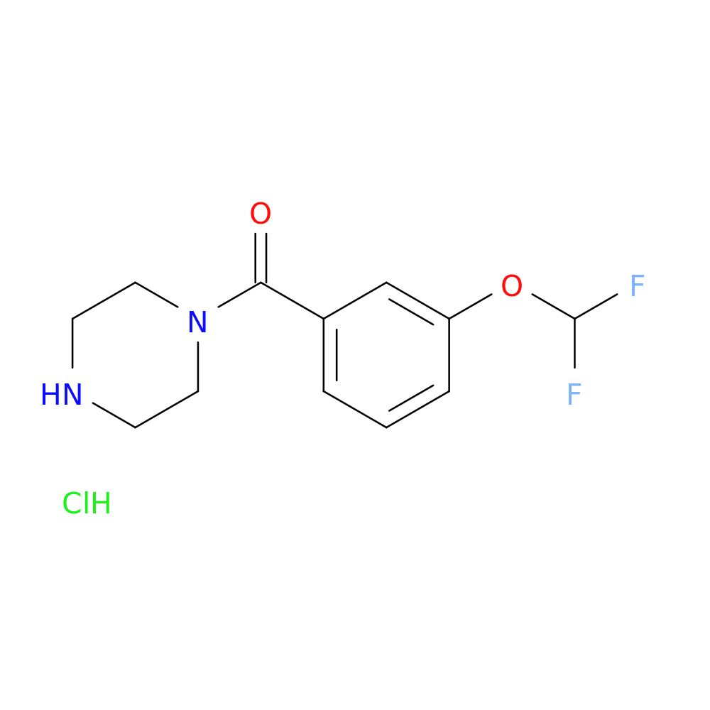 1-[3-(difluoromethoxy)benzoyl]piperazine hydrochloride