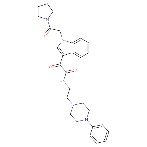 2-oxo-2-{1-[2-oxo-2-(pyrrolidin-1-yl)ethyl]-1H-indol-3-yl}-N-[2-(4-phenylpiperazin-1-yl)ethyl]acetamide
