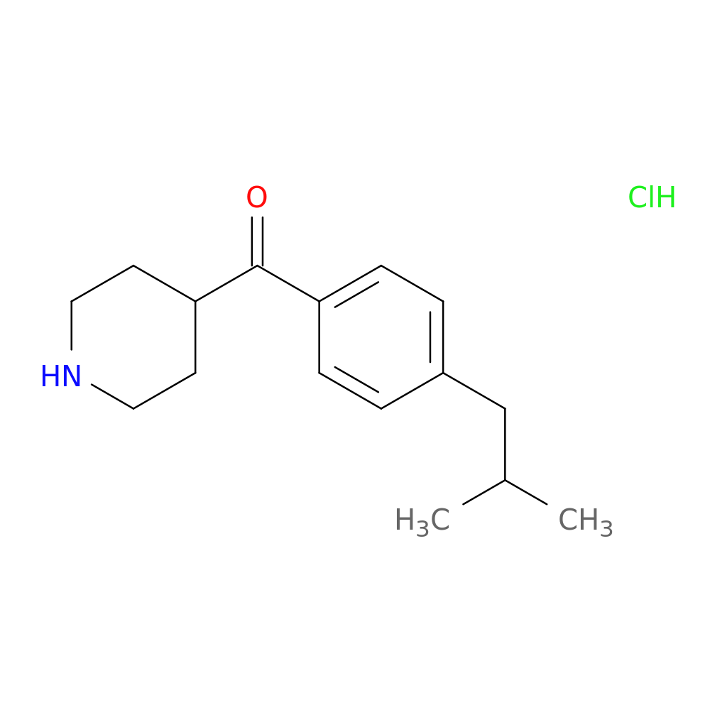 4-[4-(2-METHYLPROPYL)BENZOYL]PIPERIDINE HYDROCHLORIDE