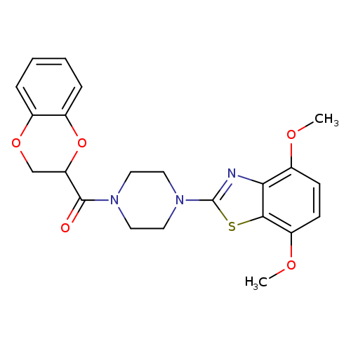 2-[4-(2,3-dihydro-1,4-benzodioxine-2-carbonyl)piperazin-1-yl]-4,7-dimethoxy-1,3-benzothiazole