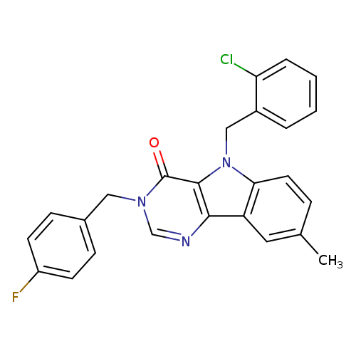 5-[(2-chlorophenyl)methyl]-3-[(4-fluorophenyl)methyl]-8-methyl-3H,4H,5H-pyrimido[5,4-b]indol-4-one