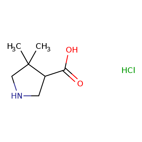 4,4-Dimethylpyrrolidine-3-carboxylic acid, HCl