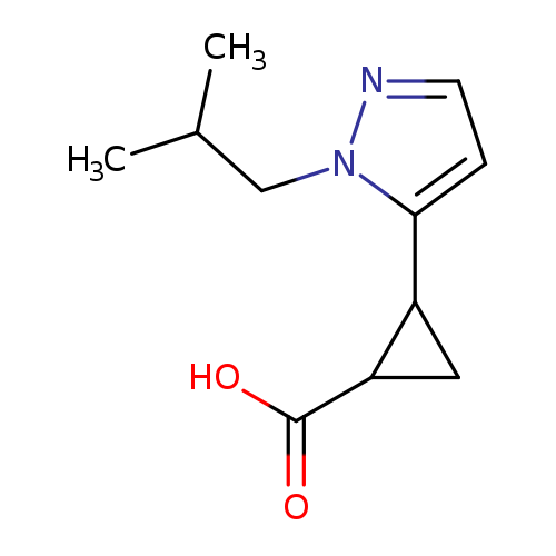 2-[1-(2-Methylpropyl)-1h-pyrazol-5-yl]cyclopropane-1-carboxylic acid
