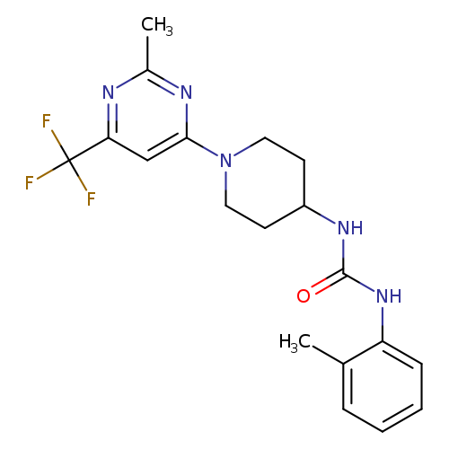 3-{1-[2-methyl-6-(trifluoromethyl)pyrimidin-4-yl]piperidin-4-yl}-1-(2-methylphenyl)urea