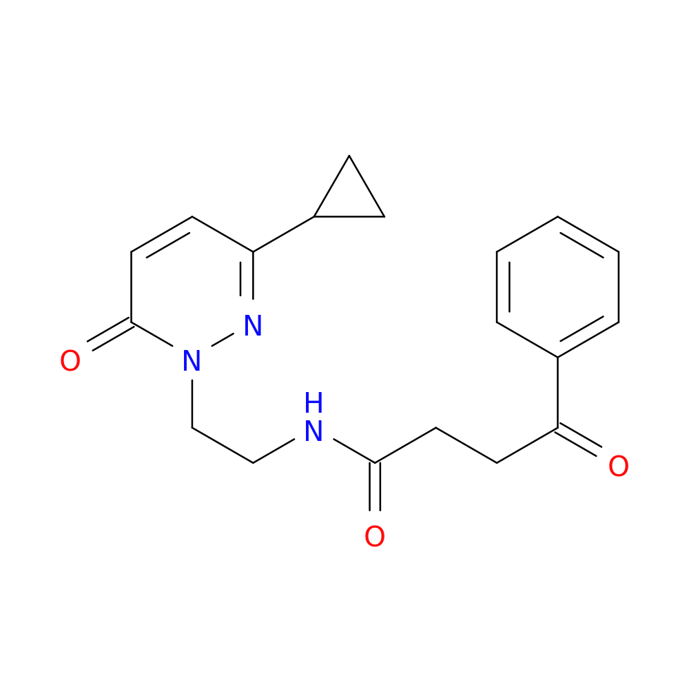 N-[2-(3-cyclopropyl-6-oxo-1,6-dihydropyridazin-1-yl)ethyl]-4-oxo-4-phenylbutanamide