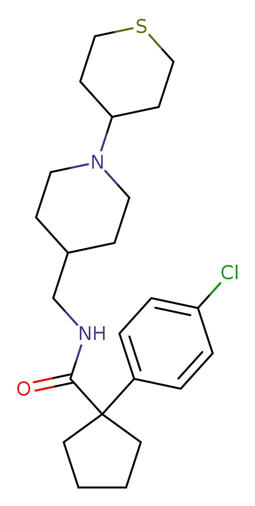 1-(4-chlorophenyl)-N-{[1-(thian-4-yl)piperidin-4-yl]methyl}cyclopentane-1-carboxamide