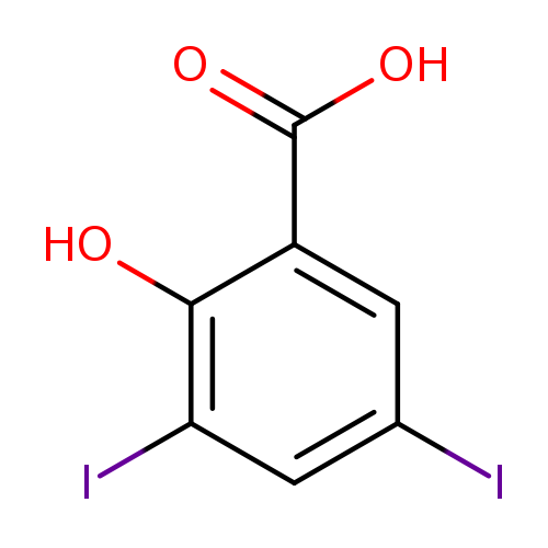 Benzoic acid, 2-hydroxy-3,5-diiodo-