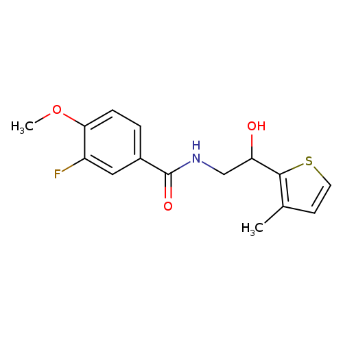 3-fluoro-N-[2-hydroxy-2-(3-methylthiophen-2-yl)ethyl]-4-methoxybenzamide