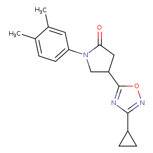 4-(3-cyclopropyl-1,2,4-oxadiazol-5-yl)-1-(3,4-dimethylphenyl)pyrrolidin-2-one