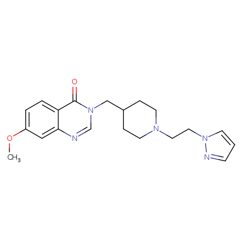 7-methoxy-3-({1-[2-(1H-pyrazol-1-yl)ethyl]piperidin-4-yl}methyl)-3,4-dihydroquinazolin-4-one
