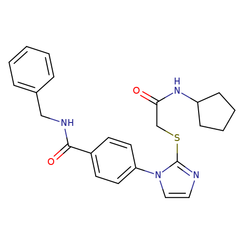 N-benzyl-4-(2-{[(cyclopentylcarbamoyl)methyl]sulfanyl}-1H-imidazol-1-yl)benzamide