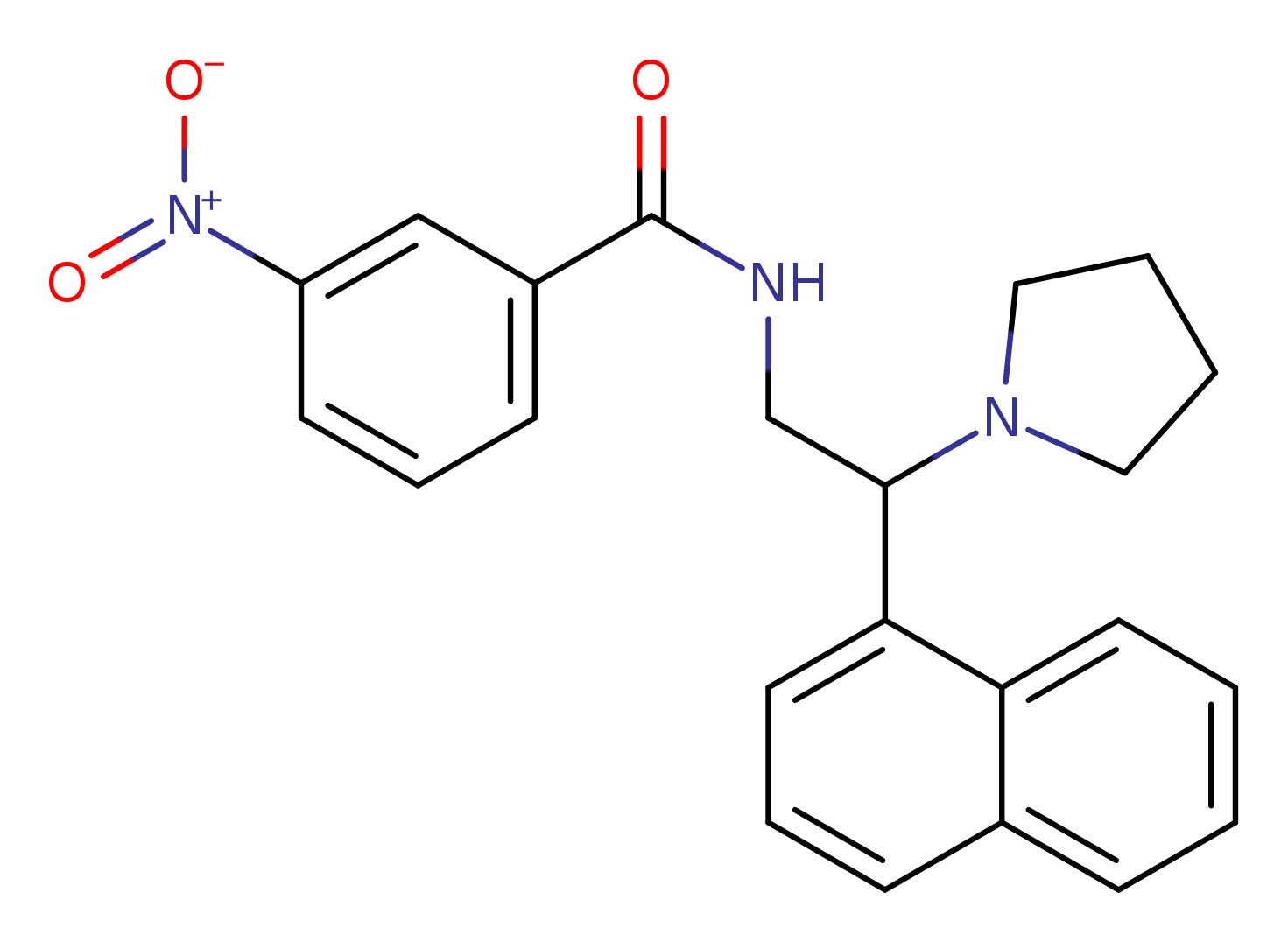 N-[2-(naphthalen-1-yl)-2-(pyrrolidin-1-yl)ethyl]-3-nitrobenzamide