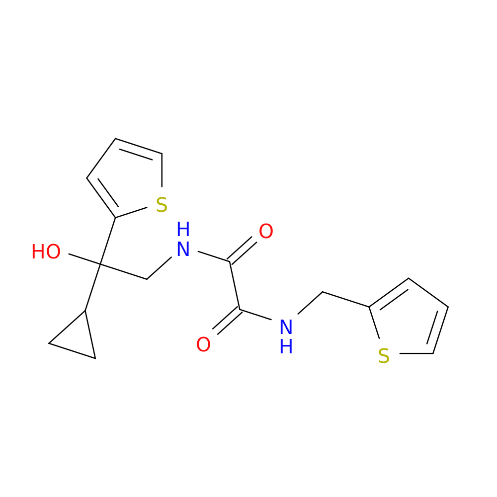 N-[2-cyclopropyl-2-hydroxy-2-(thiophen-2-yl)ethyl]-N'-[(thiophen-2-yl)methyl]ethanediamide