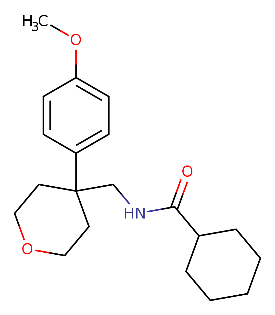 N-{[4-(4-methoxyphenyl)oxan-4-yl]methyl}cyclohexanecarboxamide