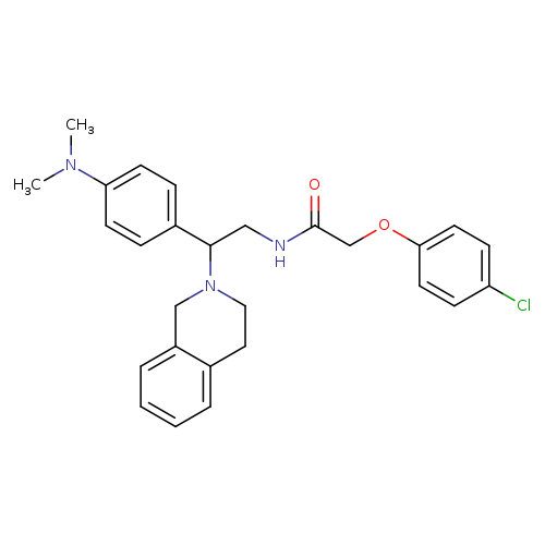 2-(4-chlorophenoxy)-N-{2-[4-(dimethylamino)phenyl]-2-(1,2,3,4-tetrahydroisoquinolin-2-yl)ethyl}acetamide
