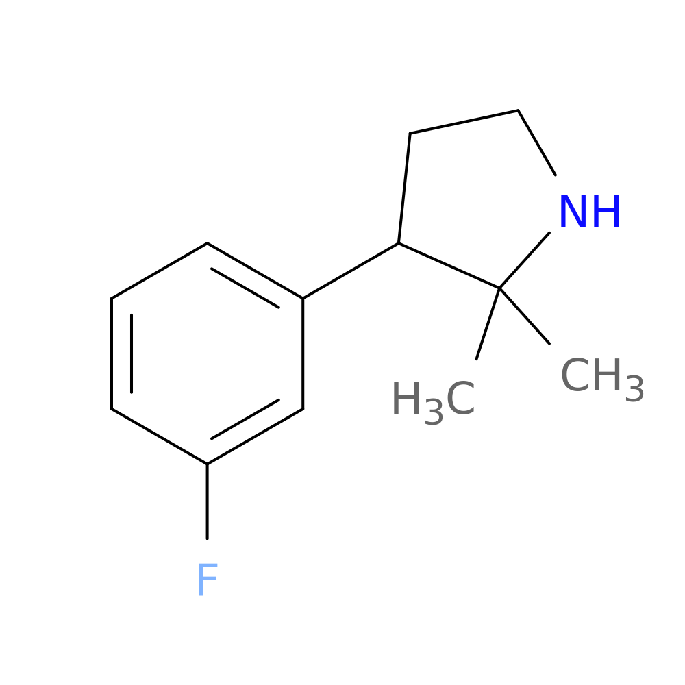 3-(3-Fluorophenyl)-2,2-dimethylpyrrolidine