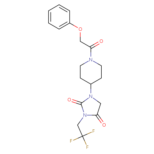 1-[1-(2-phenoxyacetyl)piperidin-4-yl]-3-(2,2,2-trifluoroethyl)imidazolidine-2,4-dione
