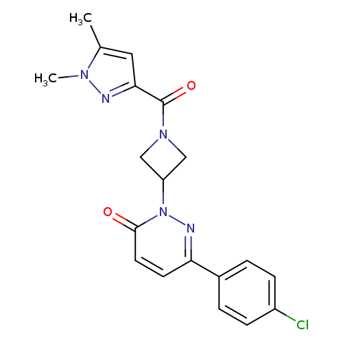 6-(4-chlorophenyl)-2-[1-(1,5-dimethyl-1H-pyrazole-3-carbonyl)azetidin-3-yl]-2,3-dihydropyridazin-3-one