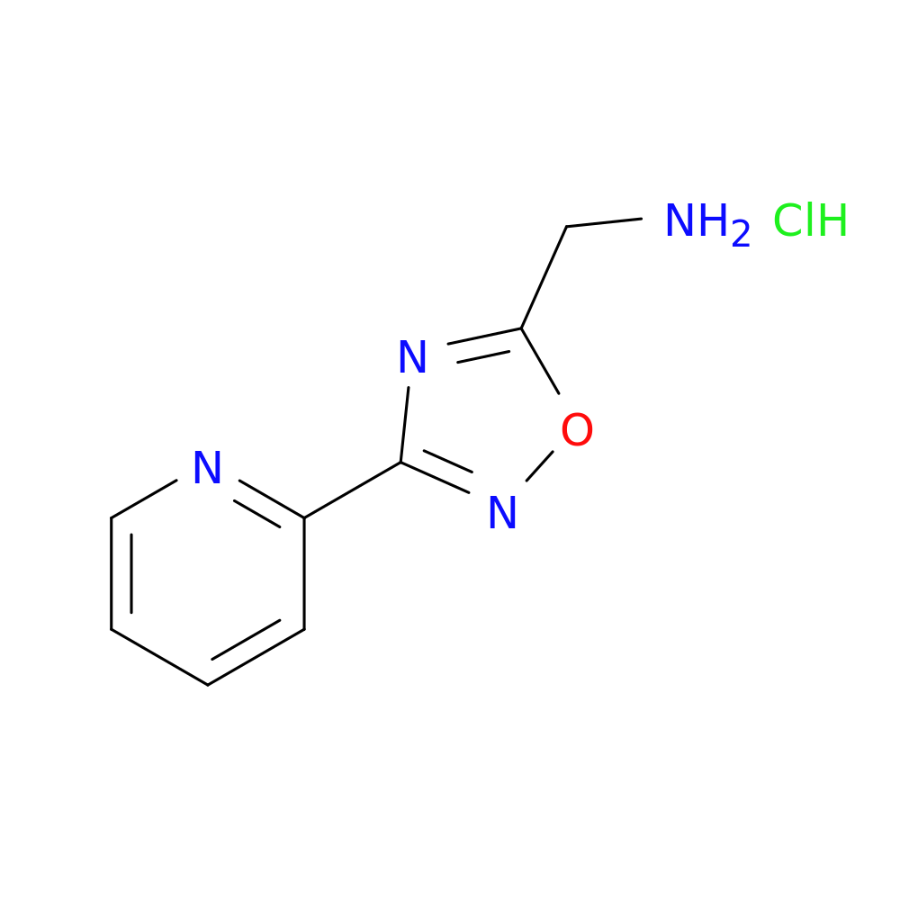 (3-(Pyridin-2-yl)-1,2,4-oxadiazol-5-yl)methanamine hydrochloride