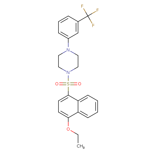 1-[(4-ethoxynaphthalen-1-yl)sulfonyl]-4-[3-(trifluoromethyl)phenyl]piperazine